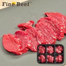 (냉장)(손다짐육)파인비프 저지방 프리미엄 한우 안심 다짐육 영유아식 토핑이유식 30g*6 180g, 1개
