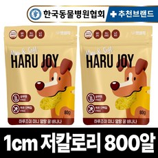 펫생각 하루조이 미니말랑 꿀 바나나 노즈워크 강아지 간식 칭찬 보상 교육 훈련용 대용량 간식, 꿀바나나맛, 80g, 2개