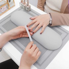 편안한시술대 손목받침대 시술대 미용 받침대 네일아트 시술대 편안한 고정대, 1개, 블랙-타원형 손 베개