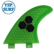 서핑보드 인라인스케이트 UPSURF FCS 핀 L 벌집 모양 보드 핀 5 색 탄소 쇼트 안정기 액세서리, 1개, 3.Green