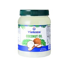 VIETCOCO 코코넛 오일 100%, 2개, 1.65L