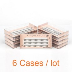 밍크 슈퍼 클러스터 속눈썹 익스텐션 내추럴 3D 러시안 볼륨 인조 속눈썹 개별 속눈썹 메이크업 섬모 6, 01 C, 01 0.10mm, 02 10mm 6 Cases, 1개