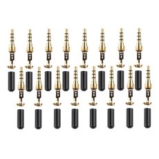 QDY 16 조각 헤드폰을위한 보편적 인 3.5mm 오디오 남성 마개 연결 관 머리 덮개, 모델명