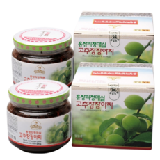 (1+1) 홍쌍리 청매실 고추장장아찌 2개 x 430g / 홍쌍리여사 광양 식품명인 반찬 매실 고추장 장아치 청매실장아찌 2병 세트