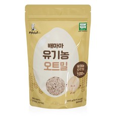 배마마 유기농 퀵오트밀 압착 귀리 가루, 오트밀, 1개, 200g - 배냇밀퀵오트밀