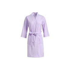 bathrobe 샤워가운 로브 호텔 골프 남성 물 흡수 기모노 목욕 가운 와플 섹시한 여름 잠옷 플러스 사이즈 수건 목욕 가운 여성 드레싱 가운 스파 호텔 연인, L, 남자 라일락, 1개