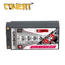 가오능 6300mAh 7.6V 140C 2셀 5mm 쇼티 고방전 RC 리포배터리