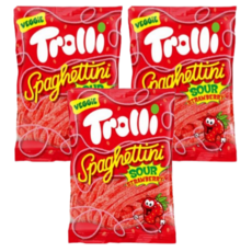 트롤리 스파게티니 사우어 딸기맛젤리, 100g, 3개