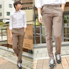 하복 허리조절 스판 코코아 교복바지 남자