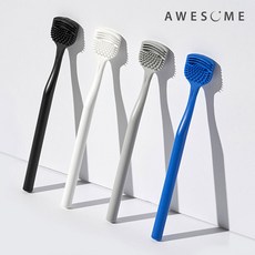 어썸 덴티스트 분리세척 3중스크레퍼 TPU 혀클리너 4 Color 단품, 헤이지 그레이, 1개, 16g