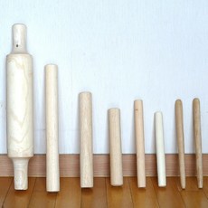 국산 소형 원목 밀대/요가밀대/홍두깨/나무밀대/원목밀대/밀가루반죽/밀대/만두피/칼국수/홍두께/국수밀대, 소형밀대 2.5 X 24, 1개