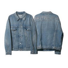 럭셔리에비뉴 럭셔리에비뉴 (발렌시아가) 571449 TDW15 4009 백 로고 데님 자켓 (P001050198)
