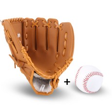 슈퍼인 야구 글러브 유소년야구글러 내야 야구 글러브 11.5인치+야구공 포함, 1개, 브라운 1개, 브라운