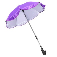 유모차 우산 핑크 파라솔 편리한 다기능 야외, Purple, 1개
