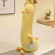 솜포함 바디필로우 인형 폭신폭신 안고자는 오리인형, 노랑 오리_1M