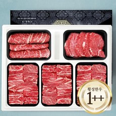 [1++] 투뿔 횡성한우 찜갈비3 등심 안심 한우 1++ 프리미엄 세트 2.9kg, 없음, 1개