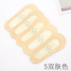나인직구 실리콘덧신 5컬레 실얼음 클양말 초슬림 헴라인 목화솜 발목양말 여성 여름 얇은 타입 로퍼 펌프스 미끄럼방지양말 자