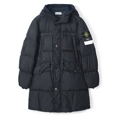 20FW 스톤 크링클랩스 후드 롱패딩 네이비 731570123