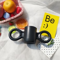컬러 덤보 머그 돔보 컵 어린이 머그잔 우유컵, 블랙