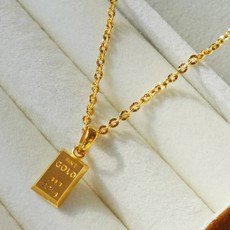 순금 24k 3돈 골드바 999 메달 펜던트 여자 체인 금목걸이 선물
