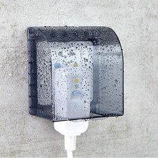 콘센트 가리개 블랙점핑방지커버 화장실스위치커버 욕실전원보호케이스, AL