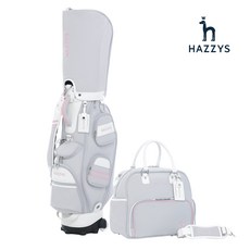  헤지스골프 여성골프백 휠 캐디백 보스턴백 세트 HZCB/HZBB-014L (23년 신상품), 그레이 