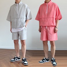 피그먼트반팔반바지세트