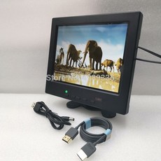 산업용 모니터 8 인치 모바일 휴대용 링 HDMIVGA1024X768IPS 전체 시야각 USB5V 12V 전원 공급 장치 솔루션