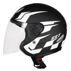 에스에스켐 SST 체어맨 오토바이 헬멧, 체어맨 무광블랙화이트