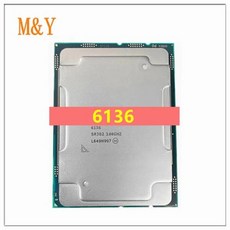 Xeon Gold 6136 프로세서 확장 가능 CPU 24.75M 캐시 3.00GHz 12 코어 148W LG 호환A3647 SR3B2 Gold6136, 한개옵션0