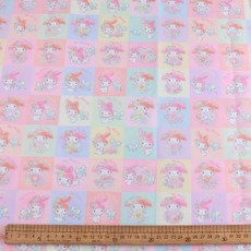 천원단 원단천 너비 145cm 산리오 쿠로미 마이 멜로디 폴리 에스터 코튼 원단 봉제 복 패치 워크 퀼트 DIY, 09 9_01 0.5yard (45X140cm)