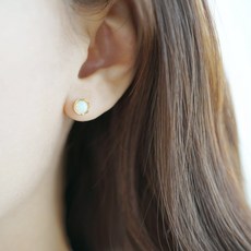 천연오팔귀걸이