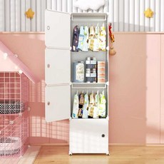 강아지옷장 고양이 반려동물 수납장 서랍장 행거 원목 애견행거 옷걸이 옷행거, 핑크 2열 3단, 1개