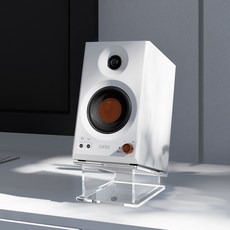 에디파이어 mr3 스피커 거치대 투명/블랙 아크릴 거치대 스피커 스탠드 받침대 아크릴소품 1세트(좌+우), 투명거치대(좌+우)