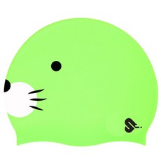 졸린물개수모 수영사랑 실리콘 수모 캐릭터 수영모 GRN