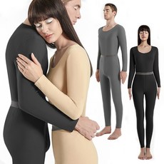 [아띠꼴로] 남자 내의 여성 겨울 히트텍 무봉제 내복세트 따뜻한 동내의, 여성용, 내추럴 스킨L