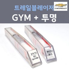 쉐보레 트레일블레이저 GYM 새틴스틸그레이 붓펜 167 + 투명마감용붓펜 자동차 차량용 카 페인트, 2개, 8ml - 트레일블레이저붓펜