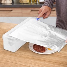 집착 랩 디스펜서 슬라이드 커터 리필 가능 사란 2 In 1