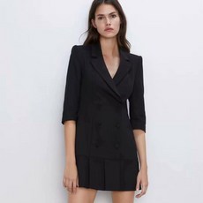 자라 플리츠 블레이저 자켓 미니 원피스 02352230800