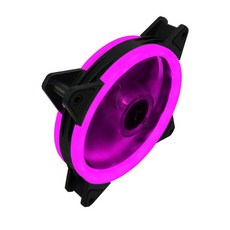 IT 컴퓨터 케이스 저소음 LED 쿨러 120mm 튜닝 시스템, 퍼플