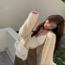 셀리아 뽀글이 루즈핏 부클 퍼 가디건 (4 Color)