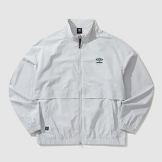 엄브로 UMBRO 클래식 스탠넥 바람막이 웜업 자켓 화이트 그레이UP221CJK41