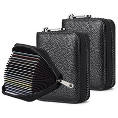 RFID 도난 방지 기능 아코디언 카드지갑 신용카드 은행카드 명함 수납 가방 소형 지갑 카드 슬롯 20개 부드러운 가죽