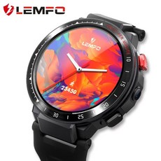 LEMFO LES4 스마트워치 1.6인치 400x400해상도 쿼드코어 4G LTE 카메라내장 1+16G메모리, 블랙