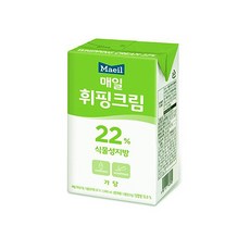 매일유업 휘핑크림22% 1000mlx6팩/이지업크림/식물성/무배, 6개, 1L