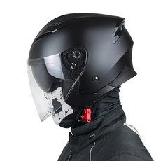 AXG OP01 클래식 오토바이 오픈페이스 헬멧, 화이트