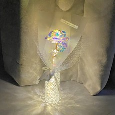 소랑호젠 홀로그램 장미 LED 플라워 무드등