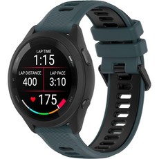 러닝 시계 런닝 러닝용 Garmin 가민 포 러너 워치 포러너용 교체 밴드 265 소프트 실리콘 스트랩 핏 포러너 265255745베누 2액티브비보액티브 4 GPS 스마트워치, Orange/Black_22MM, 1개