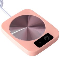 핫티메이커책상 커피 머그잔 워머 커피 음료 우유 차 핫 초콜릿 가열용 컵 워머, 02 Pink-US plug, 한개옵션1