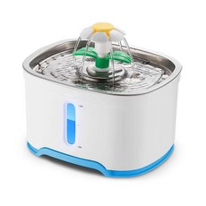 고양이 정수기 2.5L 대용량 스텐 정수기, 푸른 색, 1개